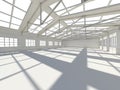 Large modern empty storehouse