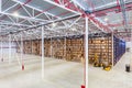 Large modern storehouse with some goods Royalty Free Stock Photo