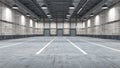 Large modern storehouse with some goods Royalty Free Stock Photo