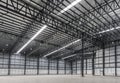 Large modern warehouse in logistic area Royalty Free Stock Photo