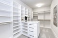 Large modern white wardrobe in luxury house