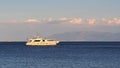 Large Motor Cruiser Moored in Bay