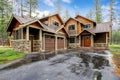 Large mountain cabin house Royalty Free Stock Photo
