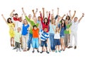 Large Multi-Ethnic Diverse Mixed Age People Royalty Free Stock Photo
