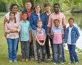 Large Multi-Racial Family, Adoption, Foster Care Royalty Free Stock Photo