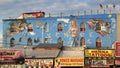 Large mural on the ocean front walk in Venice Beach