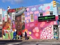 Large mural on store in Baltimore, Maryland