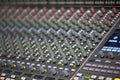 Large Music Mixer desk in recording studio Royalty Free Stock Photo