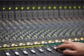 Large Music Mixer desk in recording studio Royalty Free Stock Photo