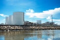 Large natural gas storage tanks Royalty Free Stock Photo