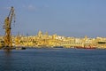 large natural harbor in Malta, view the sea Royalty Free Stock Photo
