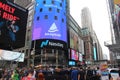 NASDAQ AND SEAPEAK AT TIME SQUARE IN NEW YORK CITY USA Royalty Free Stock Photo