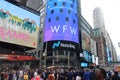 NASDAQ AND AT TIME SQUARE IN NEW YORK CITY USAWFW Royalty Free Stock Photo