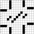 Large newspaper crossword puzzle grid numbers Royalty Free Stock Photo