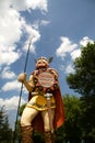 A Large Norse Statue stands in Alexandria, Minnesota.