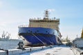 Large nuclear-powered icebreaker.