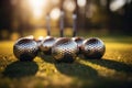 A large number of golf balls close-up. Royalty Free Stock Photo