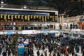Large number of people during rush hour inside  Liverpool Street station, London, UK Royalty Free Stock Photo