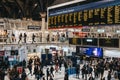 Large number of people during rush hour inside  Liverpool Street station, London, UK Royalty Free Stock Photo