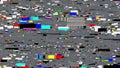 A large group of television screens in a city (ai generated) Royalty Free Stock Photo