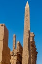 Large obelisk in Karnak temple in Luxor, Egypt Royalty Free Stock Photo