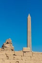 Large obelisk in Karnak temple in Luxor, Egypt Royalty Free Stock Photo