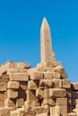 Large obelisk in Karnak temple in Luxor, Egypt Royalty Free Stock Photo