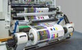 Large offset printing press or magazine running a long roll off