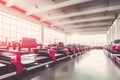 Large offset printing press or magazine running. Neural network AI generated
