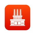 Large oil refinery icon digital red