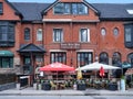 Large old houses built in 1889 have been converted into pubs and restaurants