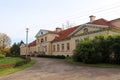 Large old manor house in the Latvian village Vecauce on October 13, 2020 Royalty Free Stock Photo