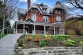 Large old Victorian house with ornate gables Royalty Free Stock Photo