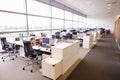 Large open plan office interior without people Royalty Free Stock Photo