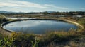 Large openair settling ponds where sediment and other particles are allowed to settle before the water moves on to the