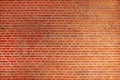 Large orange exterior brick wall pattern as urban background Royalty Free Stock Photo