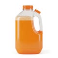 Large orange liquid container with a handle and spout on a white background Royalty Free Stock Photo