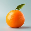Minimal Retouching: Realistic Tangerine Isolated On White Background