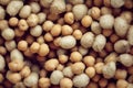 Large organic unpeeled chickpeas for ingredients for dietary and vegan nutrition