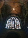 Large original stained glass window, Durham Cathedral