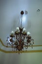 Large ornate glass chandelier
