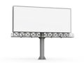 Large outdoor advertising billboard isolated on white background Royalty Free Stock Photo