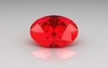 Large oval red ruby gemstone Royalty Free Stock Photo