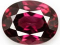 Large oval ruby gemstone isolated on white background Royalty Free Stock Photo