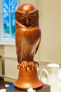 Large owl bird on display Meissen porcelain museum Germany
