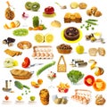 Large page of food assortment