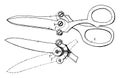 Large Pair of Scissors vintage illustration