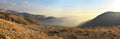 Large panorama of Mountain hills in mount Lebanon in summer in Faraya Royalty Free Stock Photo