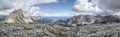 Large panoramic mountain landscape in summer taken at high quote