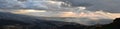 Large panoramic view of Berut and Saint Georges Bay and lebanese shore between Beirut and Jounieh, shot from the mountain with dra